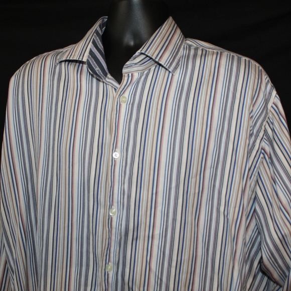 Thomas Dean XXL Muilt color Stripped Shirt - Picture 2 of 4